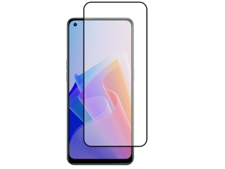 Oppo Reno8 Lite 5G 100% Vollbild Panzerglas Schutzfolie 2.5D 9H