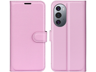 Motorola Edge 30 Pro Lederhülle Portemonnaie Karten Etui rosa