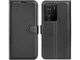 Sony Xperia 10 IV Lederhülle Portemonnaie Karten Etui schwarz