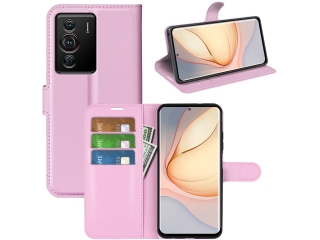 Sony Xperia 10 IV Lederhülle Portemonnaie Karten Etui rosa