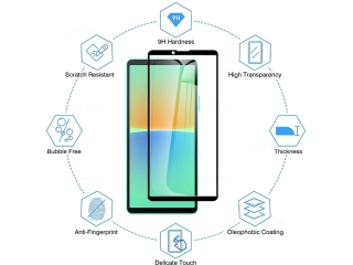 Sony Xperia 10 IV 100% Vollbild Panzerglas Schutzfolie 2.5D 9H