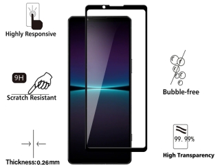 Sony Xperia 1 IV 100% Vollbild Panzerglas Schutzfolie 2.5D 9H