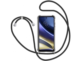 Motorola Moto G51 5G Handykette Necklace Hülle Gummi transparent