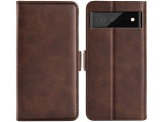 Google Pixel 6a Leder Hülle Karten Ledertasche mokka