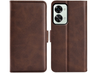 OnePlus Nord 2T Leder Hülle Karten Ledertasche mokka