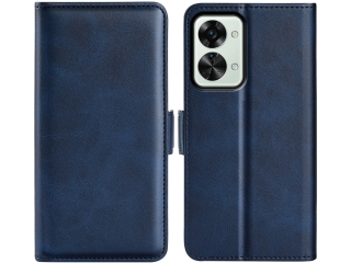 OnePlus Nord 2T Leder Hülle Karten Ledertasche dunkelblau