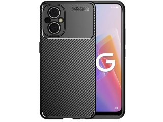 Oppo Reno8 Lite 5G Carbon Design Hülle TPU Case flexibel schwarz