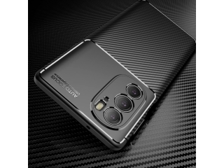 Motorola Edge 30 Pro Carbon Design Hülle TPU Case flexibel schwarz