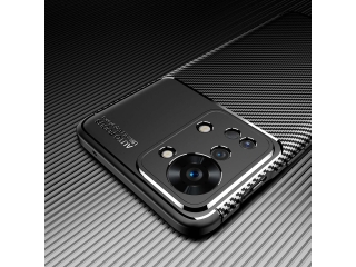 OnePlus Nord 2T Carbon Design Hülle TPU Case flexibel schwarz