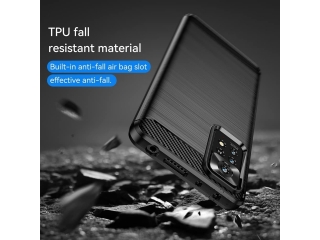 Xiaomi Redmi Note 11 Pro+ 5G Carbon Gummi Hülle TPU Case schwarz