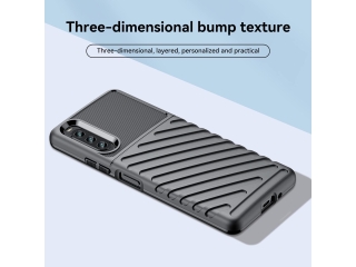 Sony Xperia 10 IV SpaceCase Stripes Impact-Resistant Hülle schwarz