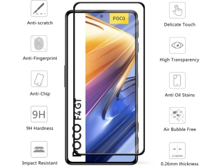 Xiaomi Poco F4 GT 100% Vollbild Panzerglas Schutzfolie 2.5D 9H