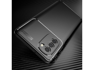Motorola Moto G51 5G Carbon Design Hülle TPU Case flexibel schwarz