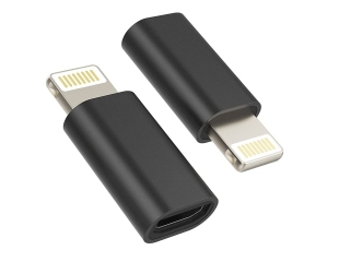 Lightning zu MicroUSB Adapter für Apple iPhone schwarz