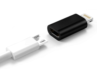 Lightning zu MicroUSB Adapter für Apple iPhone silber