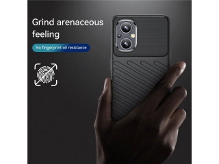 Oppo Reno8 Lite 5G SpaceCase Stripes Impact-Resistant Hülle schwarz