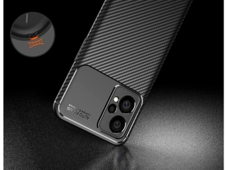 Realme 9 5G Carbon Design Hülle TPU Case flexibel schwarz