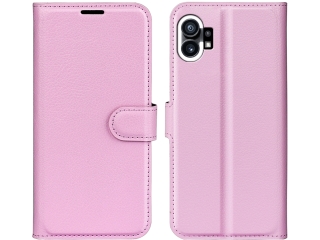 Nothing Phone (1) Lederhülle Portemonnaie Karten Etui rosa