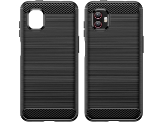 Samsung Galaxy XCover6 Pro Carbon Gummi Hülle TPU Case schwarz