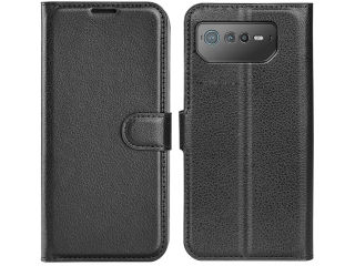 Asus ROG Phone 6 Lederhülle Portemonnaie Karten Etui schwarz