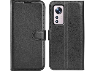 Xiaomi 12 Lite Lederhülle Portemonnaie Karten Etui schwarz