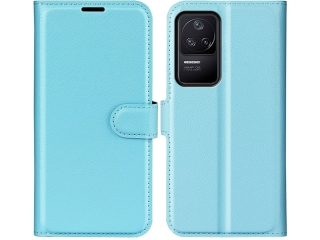 Xiaomi Poco F4 Lederhülle Portemonnaie Karten Etui hellblau