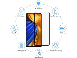 Xiaomi Poco F4 100% Vollbild Panzerglas Schutzfolie 2.5D 9H