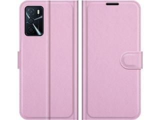 Oppo A54s Lederhülle Portemonnaie Karten Etui rosa