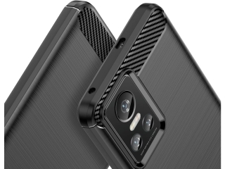 Realme GT Neo 3 Carbon Gummi Hülle TPU Case schwarz