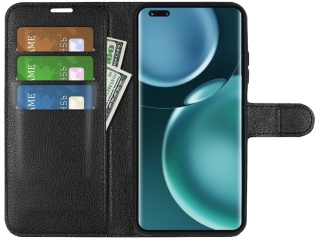 Honor Magic4 Pro Lederhülle Portemonnaie Karten Etui schwarz