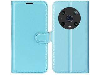 Honor Magic4 Pro Lederhülle Portemonnaie Karten Etui hellblau