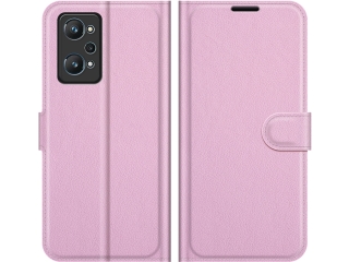 Realme GT Neo 3T Lederhülle Portemonnaie Karten Etui rosa