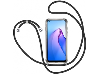 Oppo Reno8 5G Handykette Necklace Hülle Gummi transparent