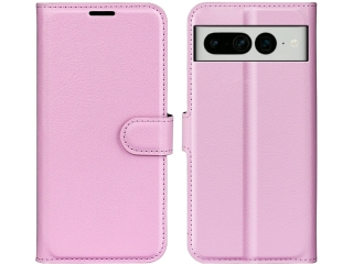 Google Pixel 7 Pro Lederhülle Portemonnaie Karten Etui rosa