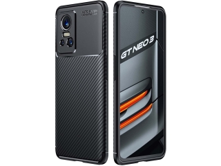 Realme GT Neo 3 Carbon Design Hülle TPU Case flexibel schwarz