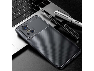 Realme GT Neo 3 Carbon Design Hülle TPU Case flexibel schwarz