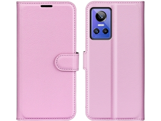 Realme GT Neo 3 Lederhülle Portemonnaie Karten Etui rosa