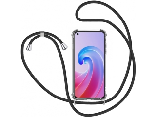 Oppo A96 4G Handykette Necklace Hülle Gummi transparent