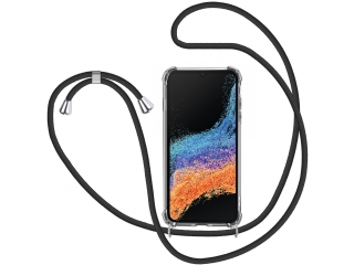 Samsung Galaxy XCover6 Pro Handykette Necklace Hülle Gummi transparent