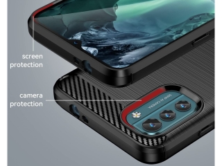 Nokia G21 Carbon Gummi Hülle TPU Case schwarz