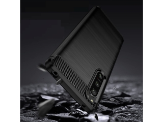 Sony Xperia 5 IV Carbon Gummi Hülle TPU Case schwarz