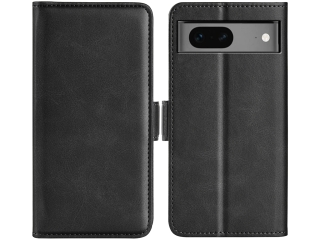Google Pixel 7 Leder Hülle Karten Ledertasche schwarz
