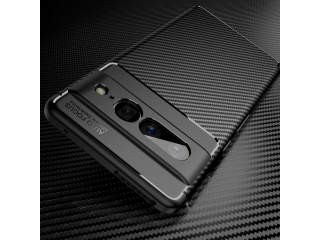 Google Pixel 7 Pro Carbon Design Hülle TPU Case flexibel schwarz