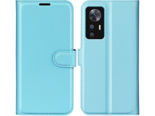 Xiaomi 12T Pro Lederhülle Portemonnaie Karten Etui hellblau