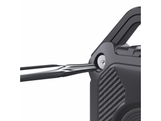 Apple Airtag Rugged Armor wasserdichtes Case mit Anhänger schwarz