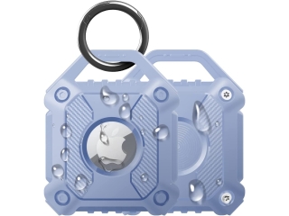 Apple Airtag Rugged Armor wasserdichtes Case mit Anhänger himmelblau