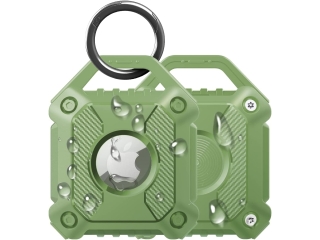 Apple Airtag Rugged Armor wasserdichtes Case mit Anhänger olivgrün