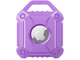 Apple Airtag Rugged Armor wasserdichtes Case mit Anhänger purple