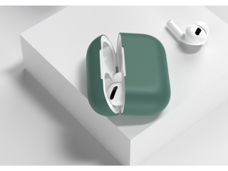 Apple AirPods Pro (2022) Liquid Silikon Case Hülle dunkelgrün