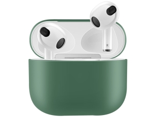 Apple AirPods (2021) Liquid Silikon Case Hülle dunkelgrün